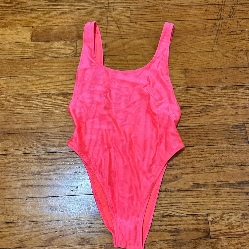 Aerie Neon Pink one piece swimsuit